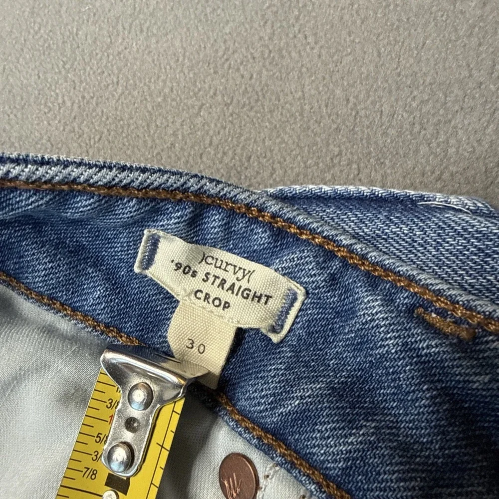 Madewell Jeans Womens 30 Blue Curvy 90s Straight Crop High Rise‎ NQ204 - Picture 3 of 11